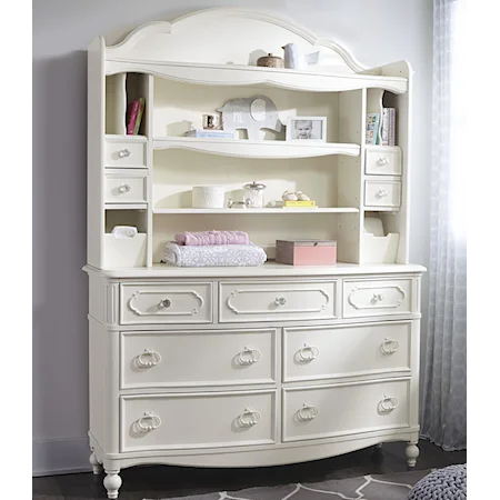 Dresser + Changing Hutch with Strap Access